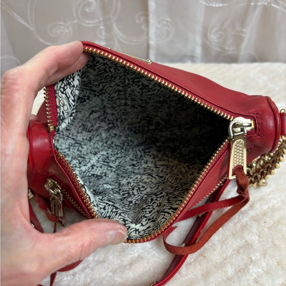 Rebecca Minkoff 5 Zip Red Crossbody Bag - Picture 3 of 16